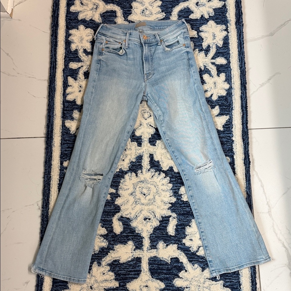 MOTHER Light Blue Flare Jeans